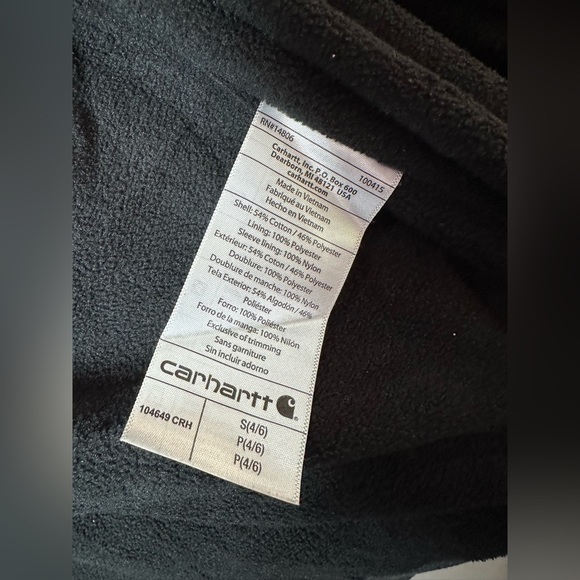 Carhartt Rain Defender Full-Zip Hoodie Gray Orange Logo Size Small - Picture 6 of 8